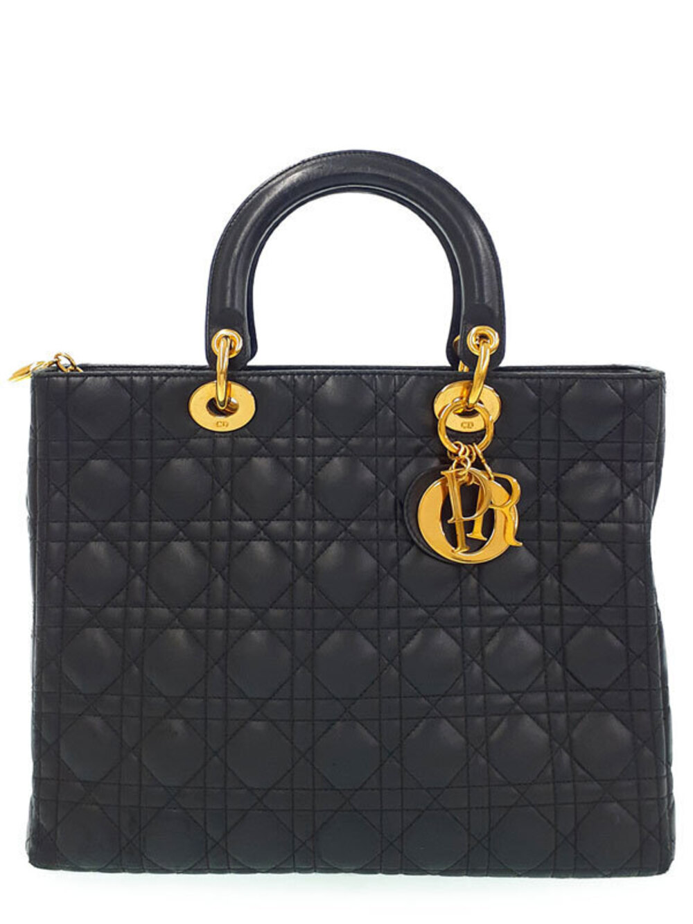 Christian Dior Cannage Lady Dior bag black lambskin leather